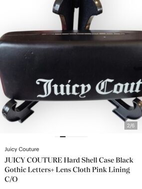 Juicy Couture Black Case with White Gothic Logo